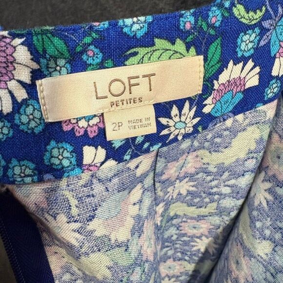 Loft 2 Petite Floral Ruffle Wrap Skirt - Picture 5 of 8